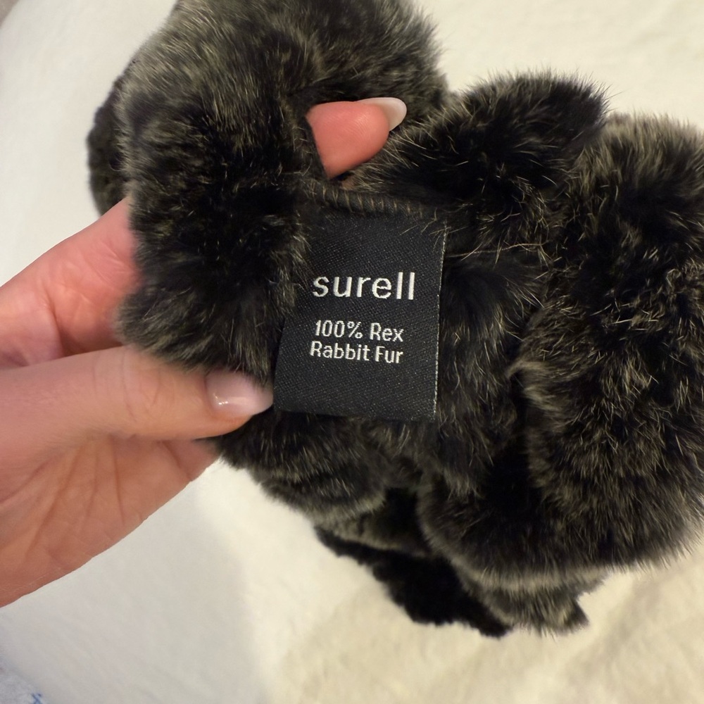 Rex Rabbit Fur Double Loop Infinity Scarf - Picture 5 of 6